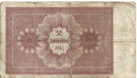 Реверс банкноты 500000 marek Gewerkschaft ver. Constantin der Große (Niemcy) 1923