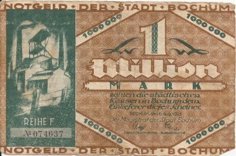 Аверс банкноты 1000000 marek (Niemcy) 1923