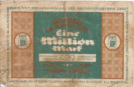 Реверс банкноты 1000000 marek (Niemcy) 1923