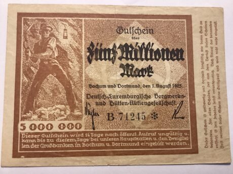 Аверс банкноты 5000000 marek (Niemcy) 1923