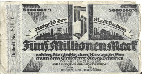 Аверс банкноты 5000000 marek (Niemcy) 1923