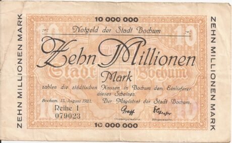 Аверс банкноты 10000000 marek (Niemcy) 1923