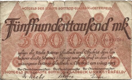 Аверс банкноты 500000 marek (Niemcy) 1923