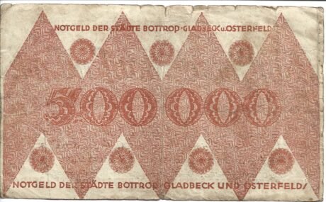 Реверс банкноты 500000 marek (Niemcy) 1923