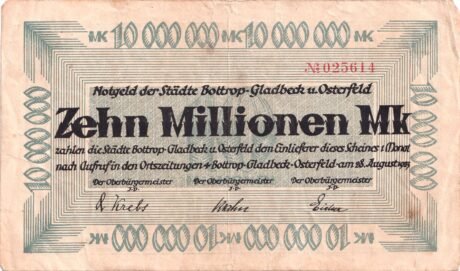 Аверс банкноты 10000000 marek (Niemcy) 1923