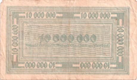 Реверс банкноты 10000000 marek (Niemcy) 1923