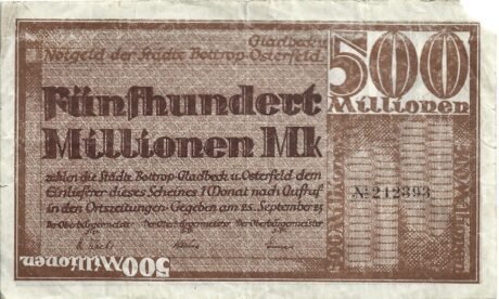 Аверс банкноты 500 000 000 marek (Niemcy) 1923
