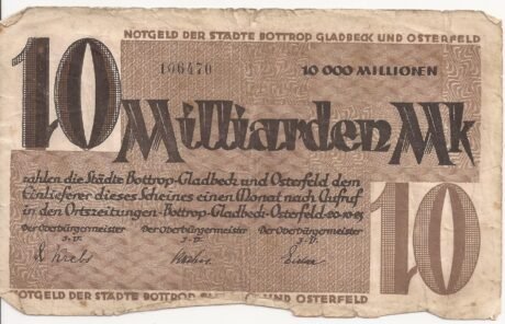 Аверс банкноты 1000000000 marek (Niemcy)