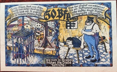 Реверс банкноты 50 fenigów (Niemcy) 1921