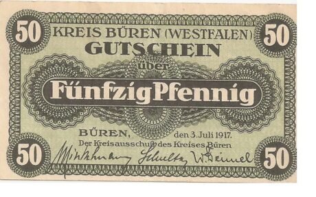 Аверс банкноты 50 пфеннигов (Германия) 1917 года