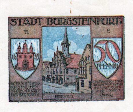 Аверс банкноты 50 fenigów (Niemcy) 1921