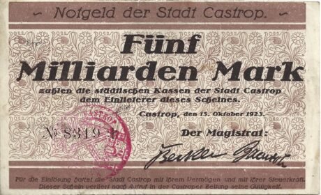 Аверс банкноты 5 000 000 000 marek (Niemcy) 1923
