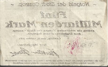 Реверс банкноты 5 000 000 000 marek (Niemcy) 1923