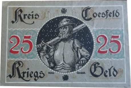 Реверс банкноты 25 fenigów (Niemcy)