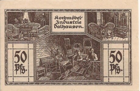 Реверс банкноты 50 fenigów (Niemcy) 1921