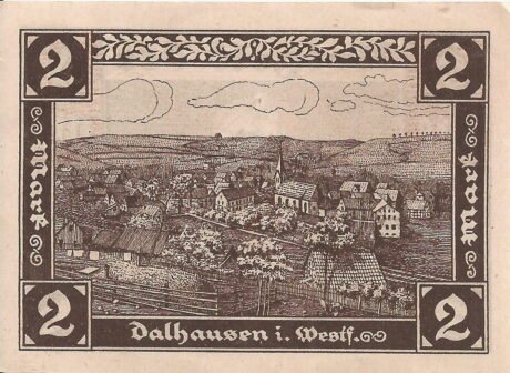 Реверс банкноты 2 марки (Германия) 1921 года