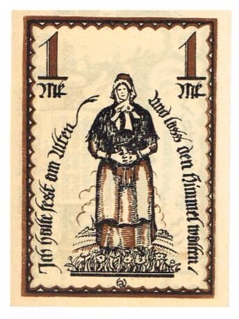 Реверс банкноты 1 marka (Niemcy) 1921