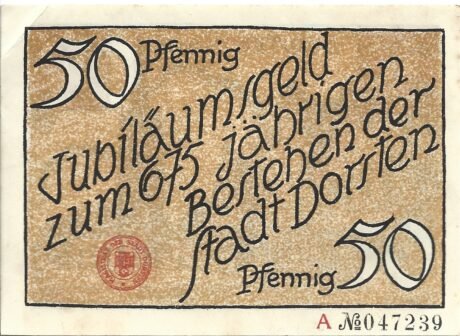 Аверс банкноты 50 пфеннигов (Германия)