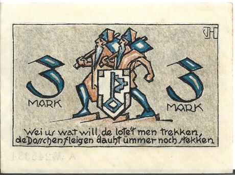 Реверс банкноты 3 marki (Niemcy)