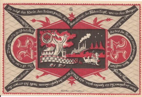 Реверс банкноты 25 marek (Niemcy) 1922