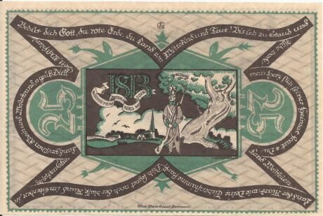 Реверс банкноты 25 marek (Niemcy) 1922