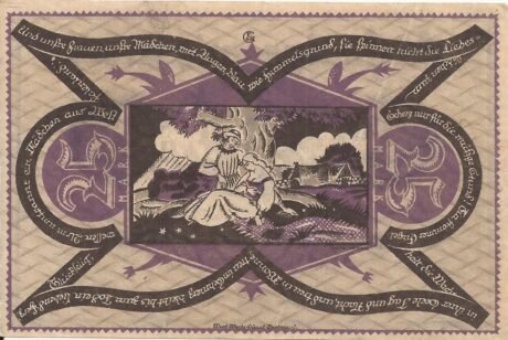 Реверс банкноты 25 marek (Niemcy) 1922