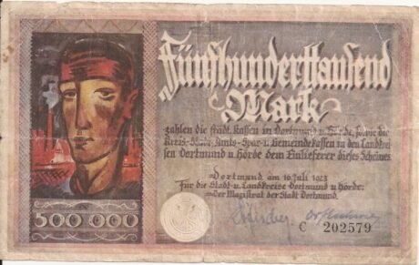 Аверс банкноты 500000 marek (Niemcy) 1923