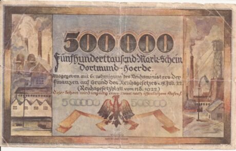Реверс банкноты 500000 marek (Niemcy) 1923