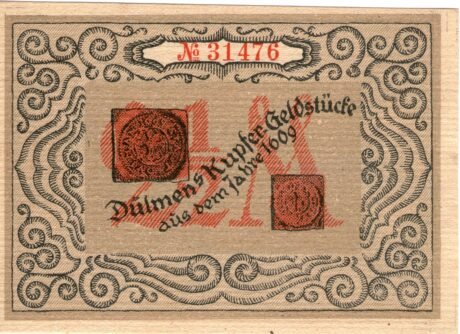 Реверс банкноты 2 1/2 marki (Niemcy) 1921