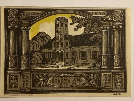 Реверс банкноты 50 fenigów (Niemcy) 1921