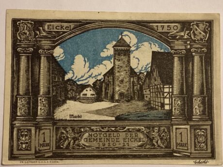 Реверс банкноты 1 marka (Niemcy) 1921