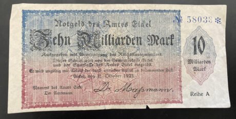 Аверс банкноты 10000000000 марок (Германия) 1923 года