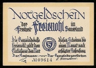 Аверс банкноты 50 fenigów (Niemcy)