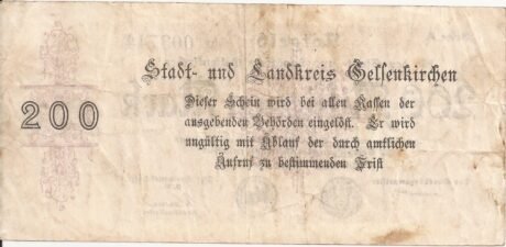 Реверс банкноты 200 000 000 marek (Niemcy) 1923