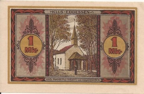 Реверс банкноты 1 marka (Niemcy) 1921