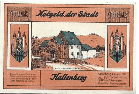 Аверс банкноты 25 fenigów (Niemcy) 1921