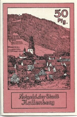 Реверс банкноты 50 fenigów (Niemcy) 1921