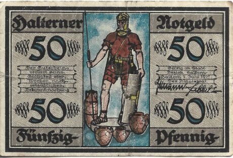 Аверс банкноты 50 пфеннигов (Германия) 1921 года