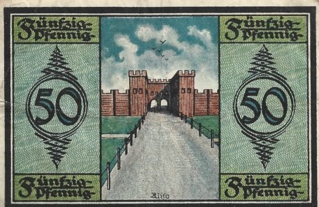 Реверс банкноты 50 пфеннигов (Германия) 1921 года