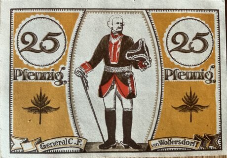 Реверс банкноты 25 fenigów (Niemcy) 1921