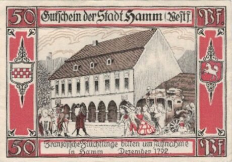 Реверс банкноты 50 fenigów (Niemcy) 1921