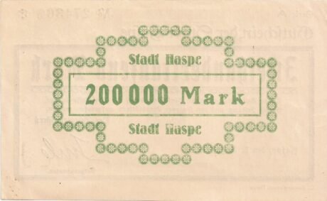 Реверс банкноты 200 000 marek (Niemcy) 1923