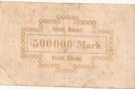 Реверс банкноты 500000 marek (Niemcy) 1923