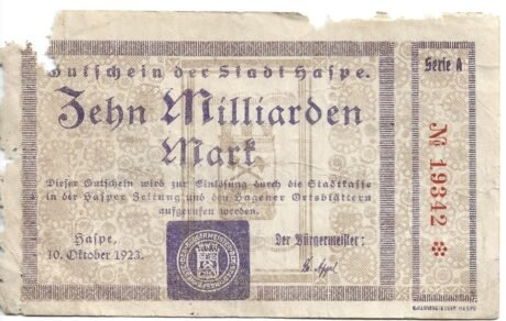 Аверс банкноты 10000000000 marek (Niemcy) 1923