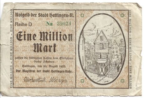 Аверс банкноты 1000000 marek (Niemcy) 1923