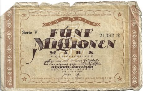 Аверс банкноты 5000000 marek (Niemcy) 1923