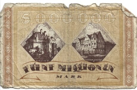 Реверс банкноты 5000000 marek (Niemcy) 1923