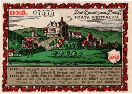 Реверс банкноты 50 fenigów Amts-Sparkasse (Niemcy) 1921