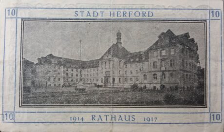 Реверс банкноты 10 fenigów (Niemcy) 1917