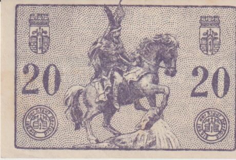 Реверс банкноты 20 пфеннигов (Германия) 1920 года